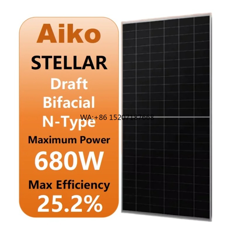 Solar Panel Monocrystalline - Panele słoneczne Aiko Stellar G4, dwuwarstwowe,